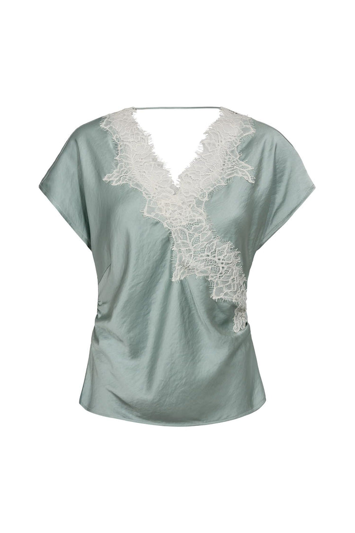 IdunCC Lace SS Blouse  Mint