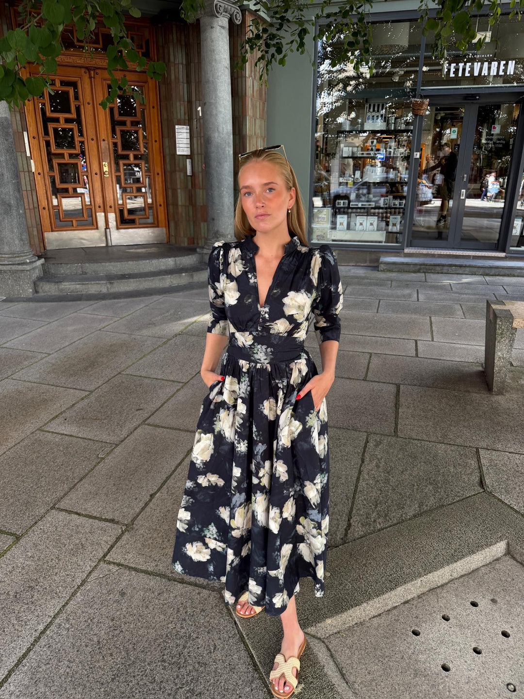 Maria Dress Blue Garden  Blue Garden