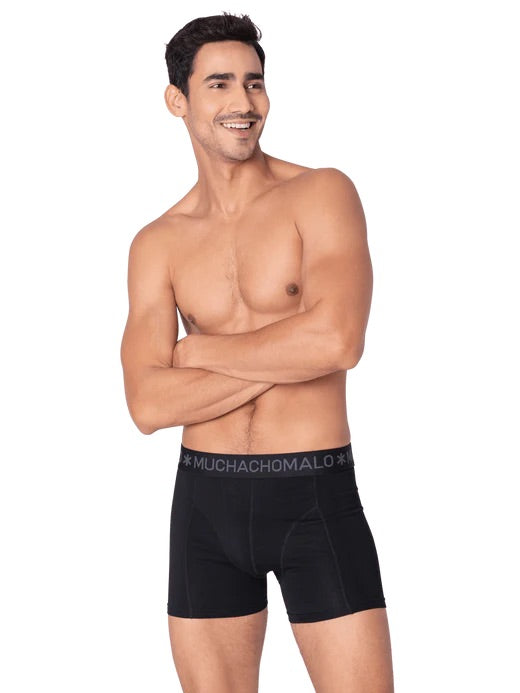 1010 Solid boxer 2pk 678  Black/Light Green