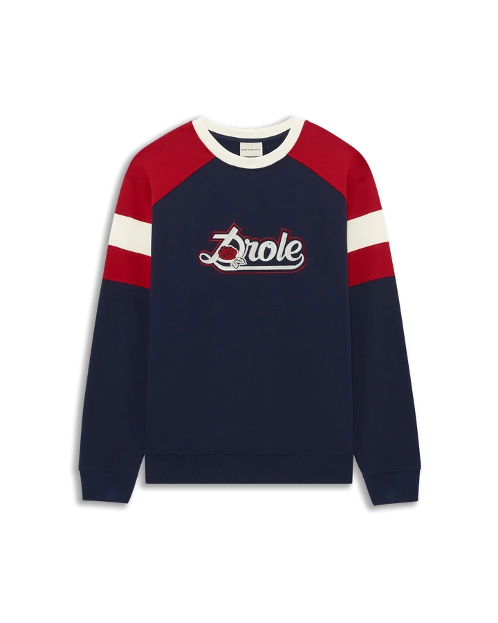Le Sweatshirt Drôle Rose  Navy