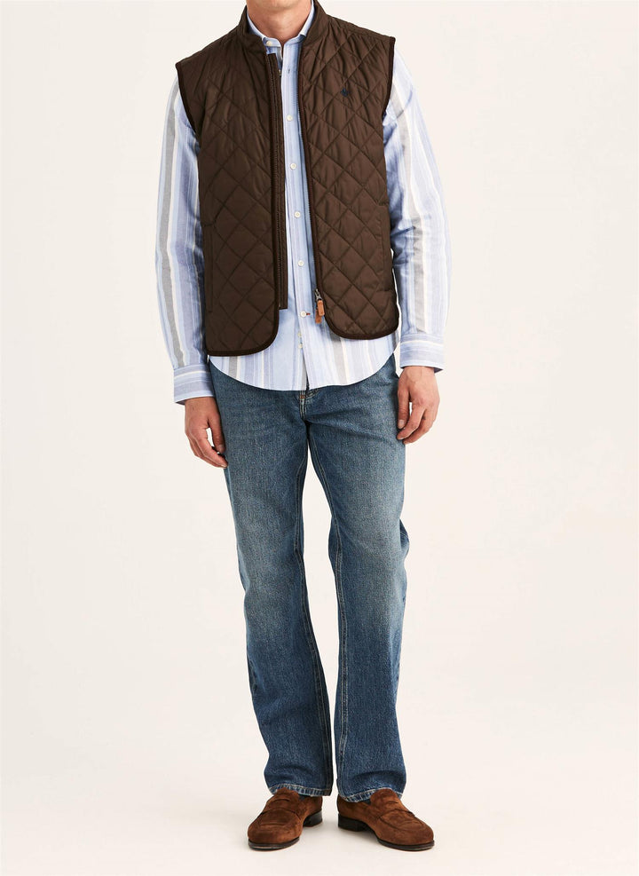 Teddy Quilted Vest  Brown