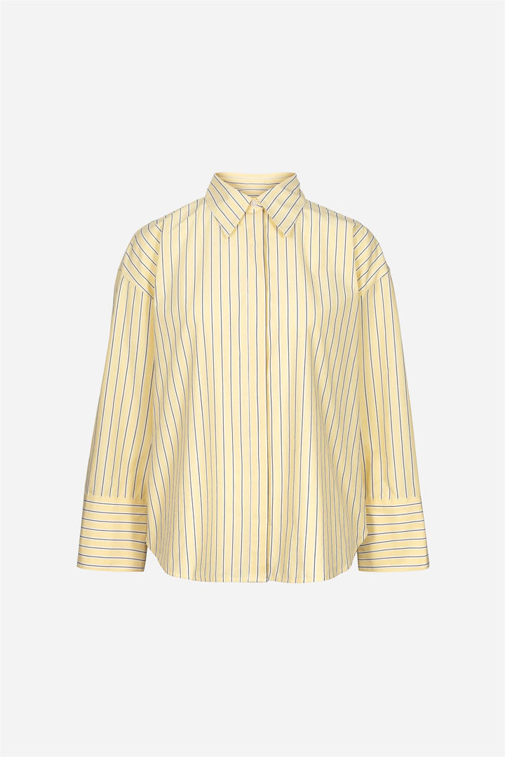 Nell Shirt  Light Yellow Stripe