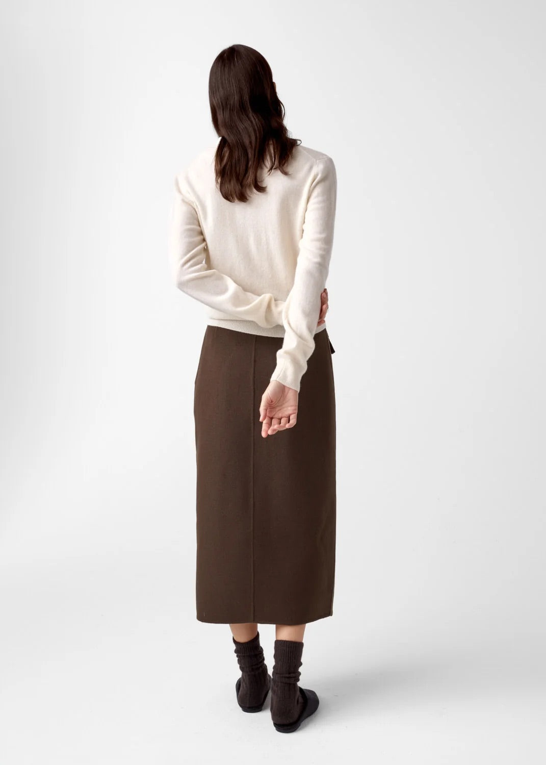 Elida cashmere polo  Eggshell