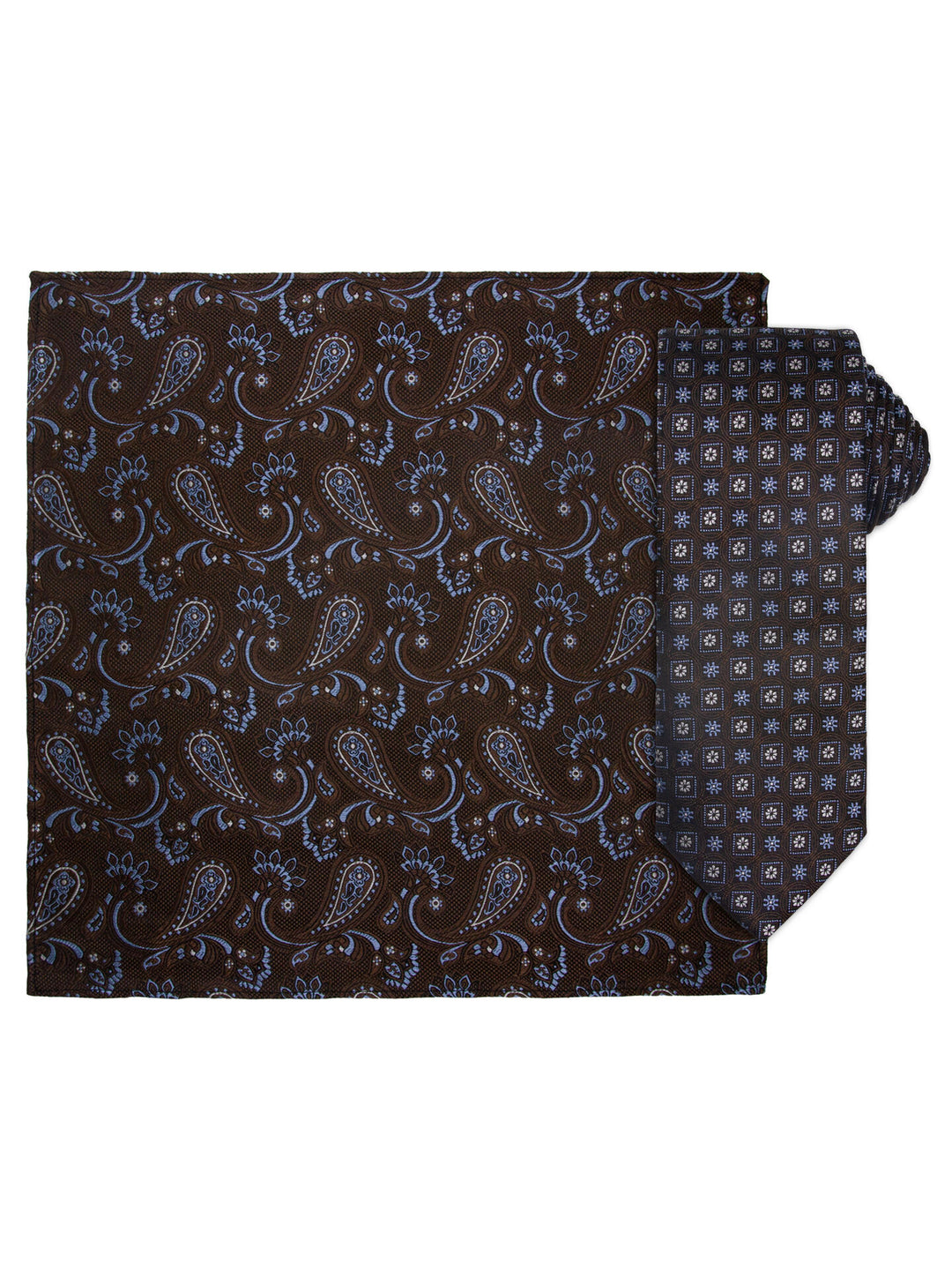 Silkeslips m/hanky mønstret  Brun