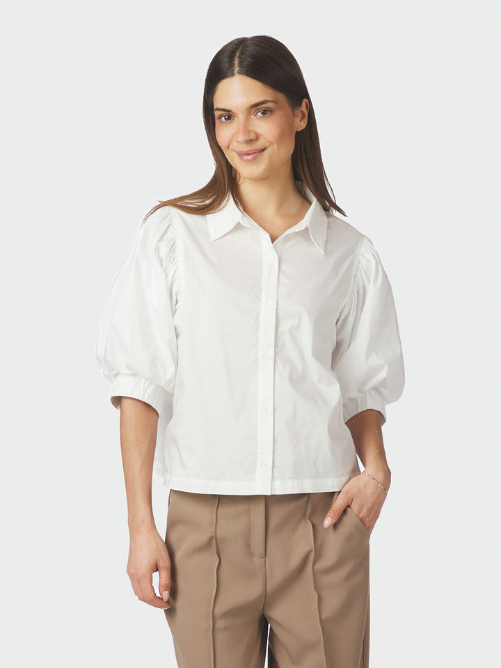 Etta Poplin Shirt  White