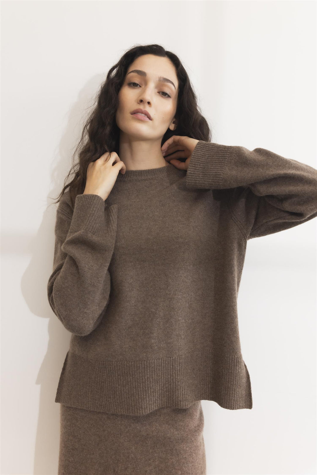 Shirley Knit Dark Taupe Melange