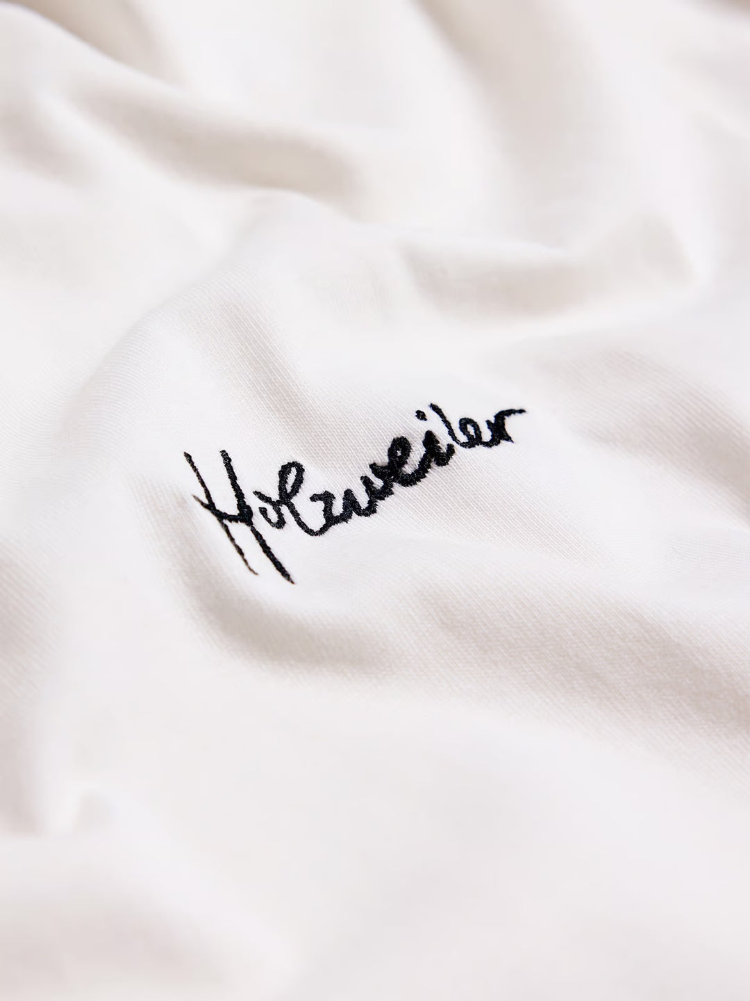 Tucker Embroidery Tee  White