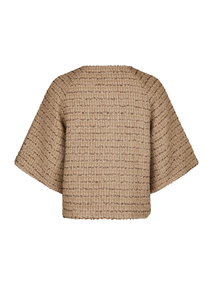 Rosella Boucle Mini Jacket  Taupe