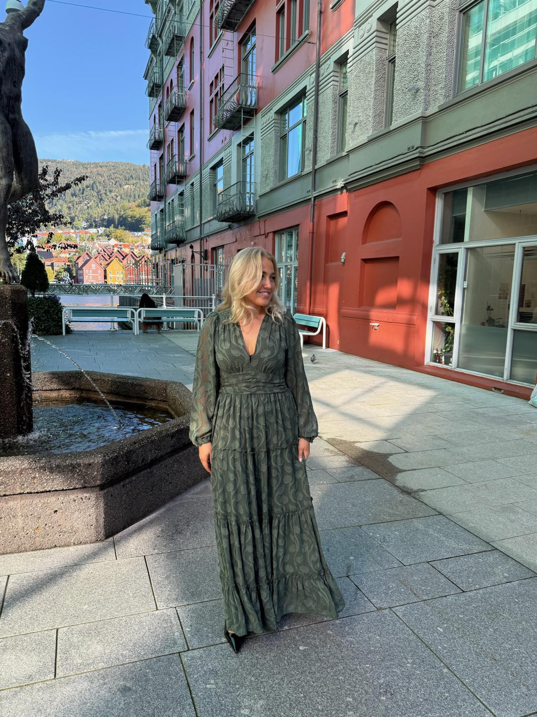 Noor Maxi Dress  Luxe Green
