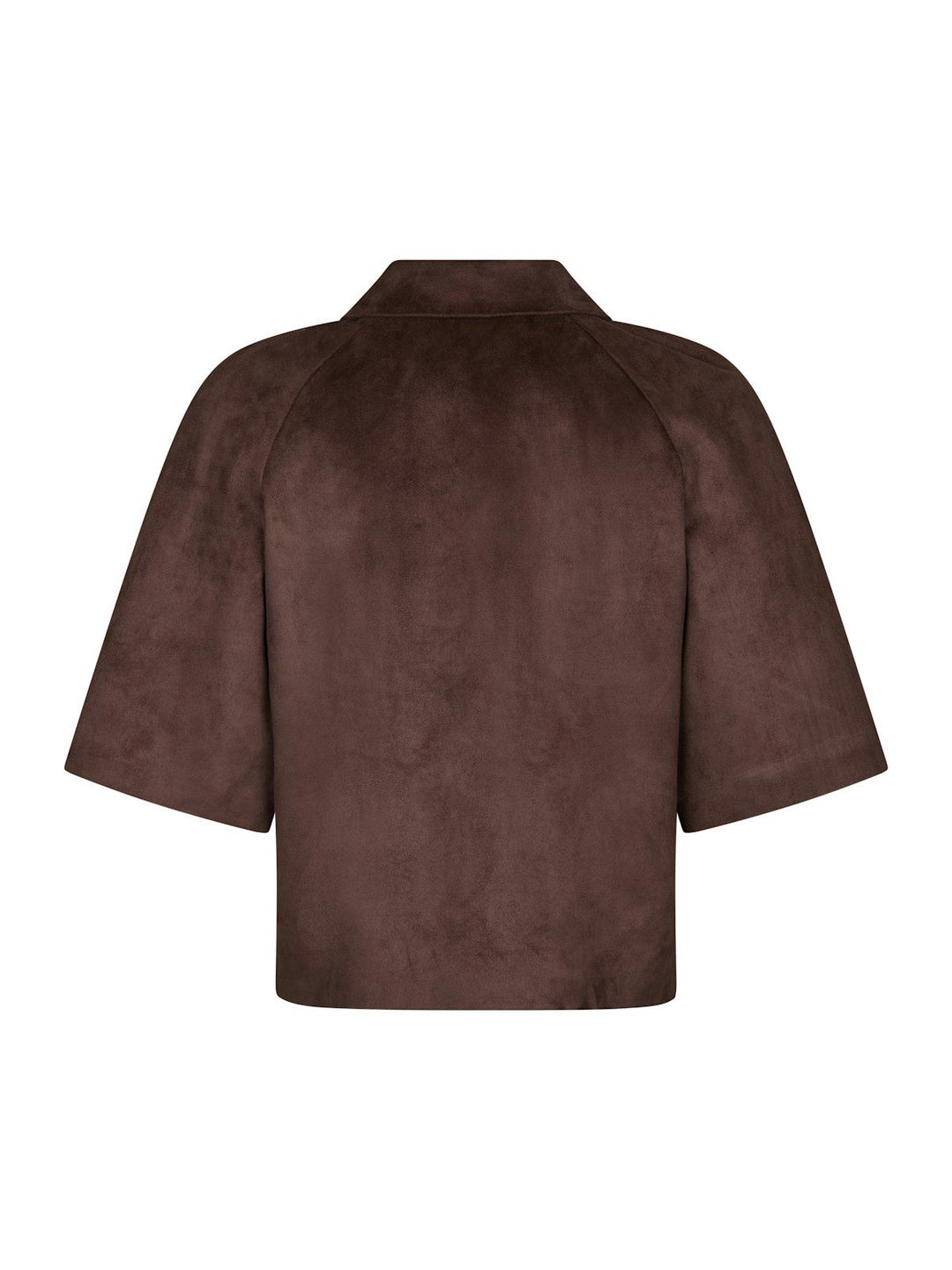 Editta Faux Suede Jacket  Dark Brown