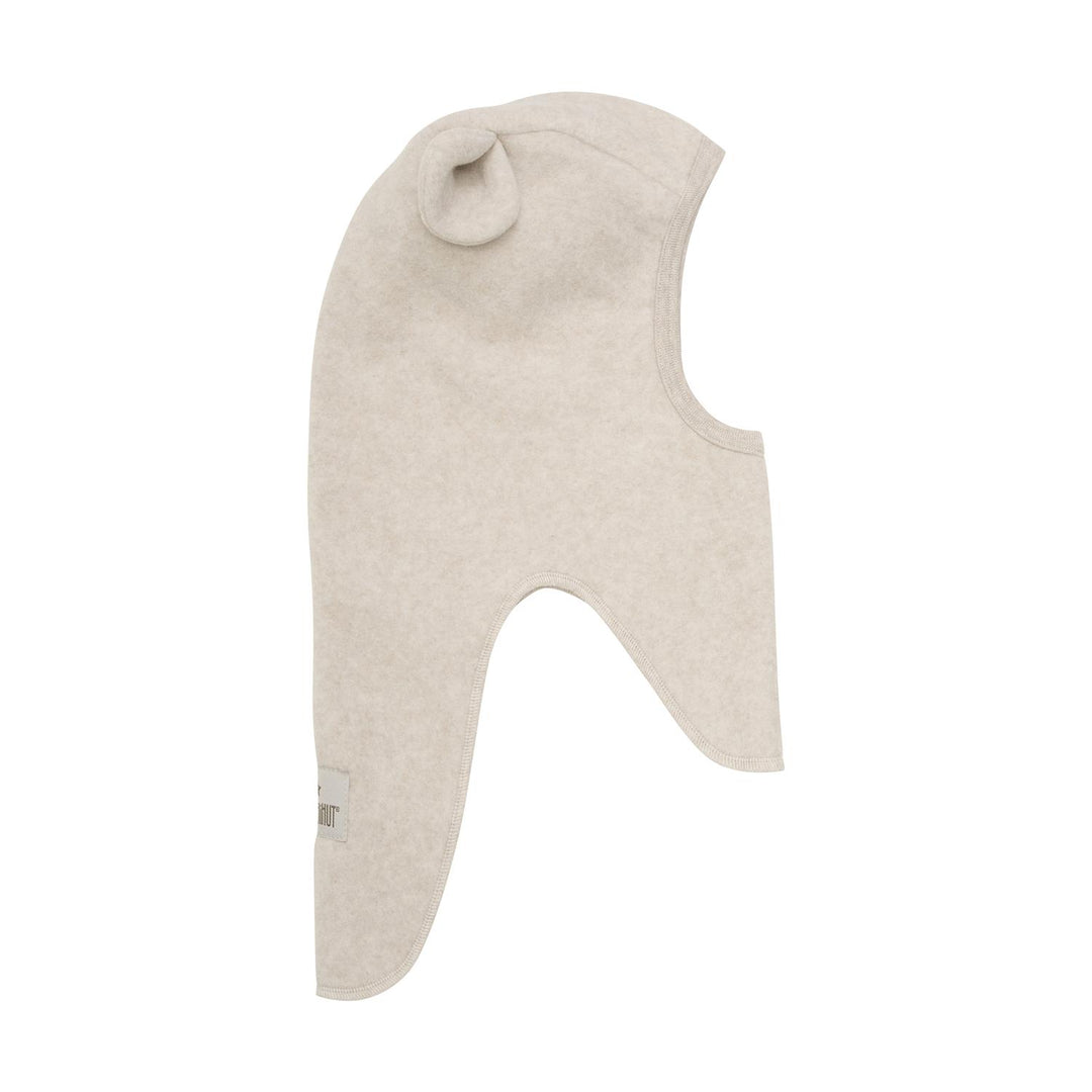 Balaclava Ears Cotton Fleece  Camel Melange