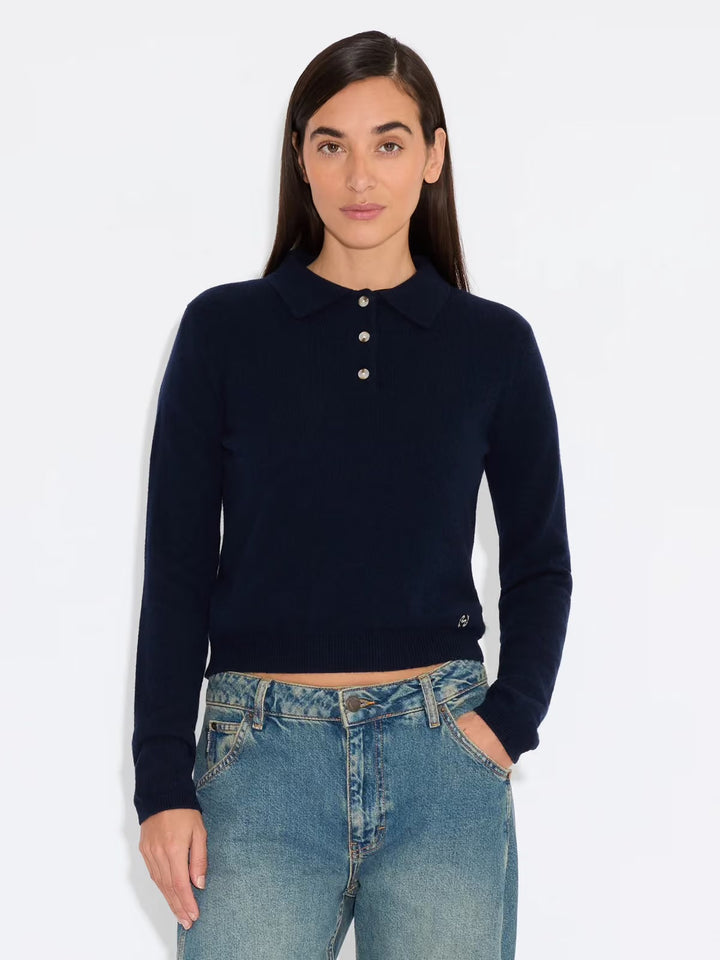 ISABELLA CASHMERE POLO  Dk.Navy