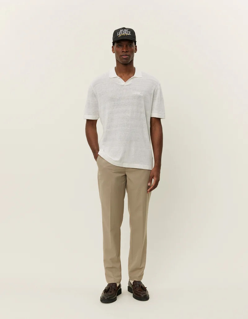 Emmanuel Knit Polo  Light Ivory
