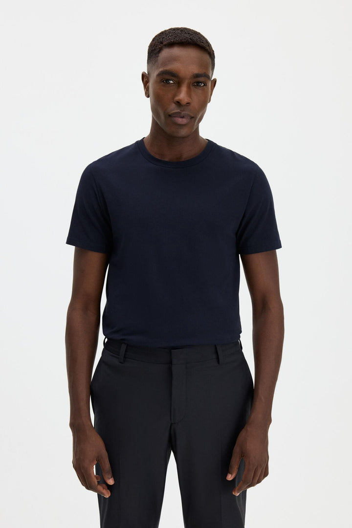 stretch cotton tee  Navy