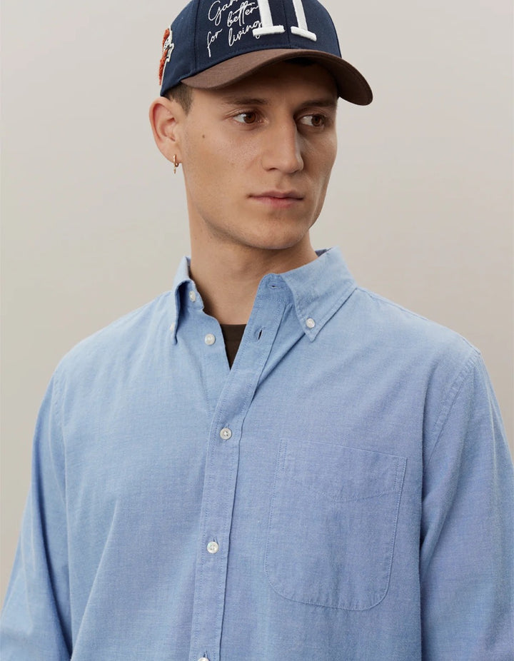 Kent Chambray Shirt  Washed Denim Blue