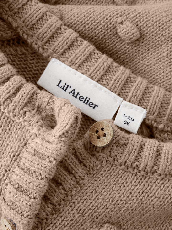 Nbngable Ls Knit Card Lil  Lysegrå