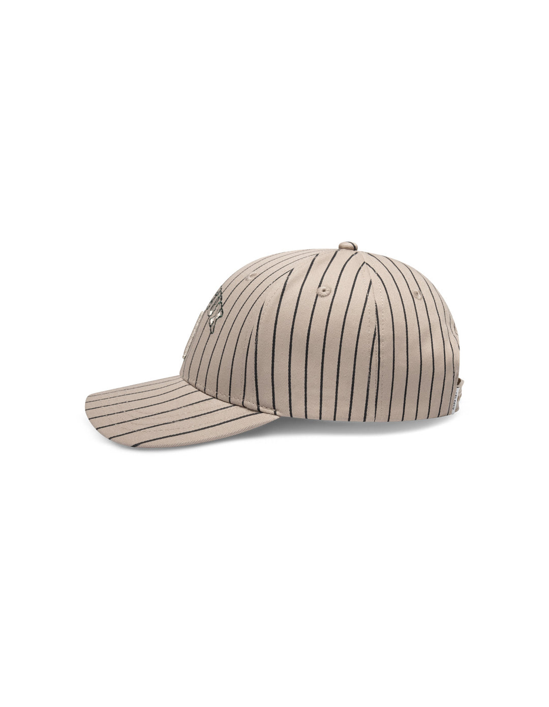 Blake W Pinstripe Baseball Cap  Dark Sand