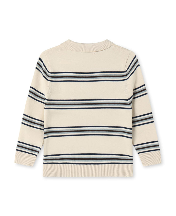BENNY LS POLO  Sandshell Stripe