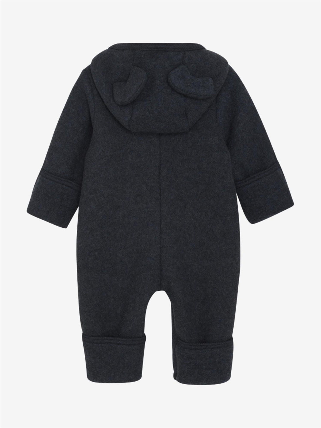 Pram Suit Ears Wool Fleece (S)  Navy