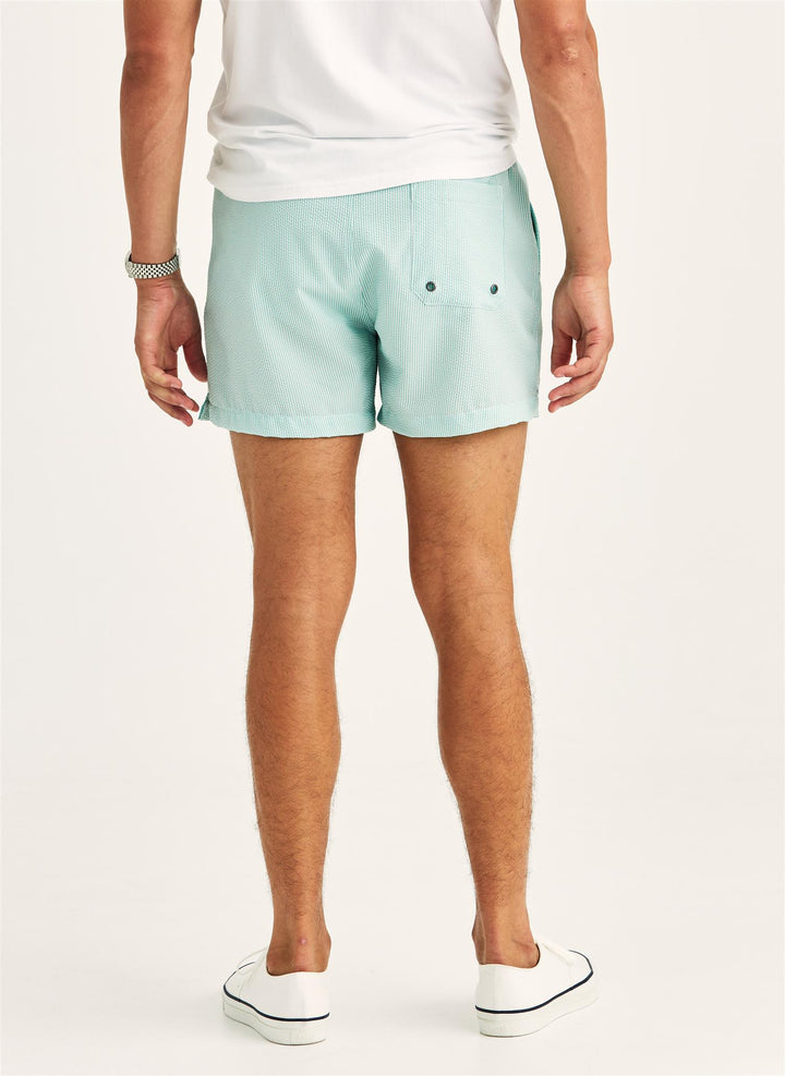Morris Seersucker Bathing Trunks  Green