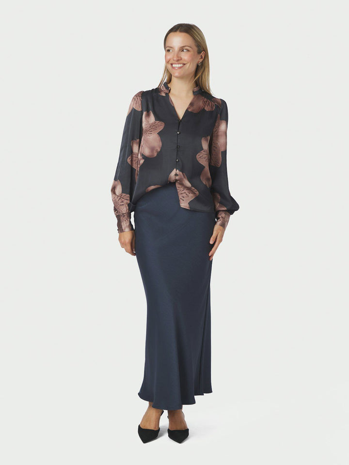 Massima Misty Orchid Blouse Midnight Blue