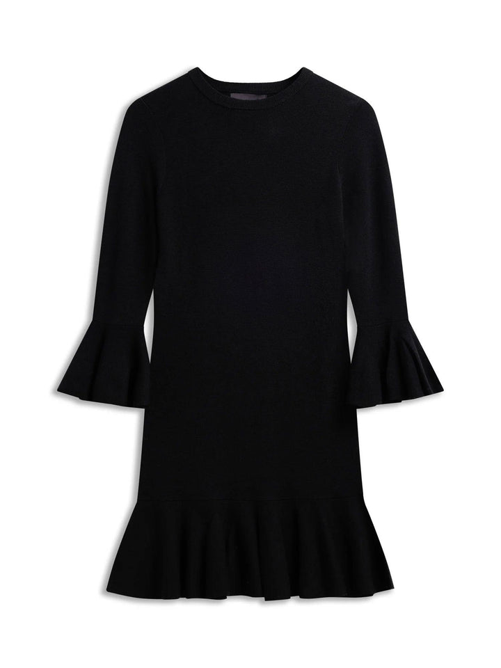 Flora Merino Dress  Black