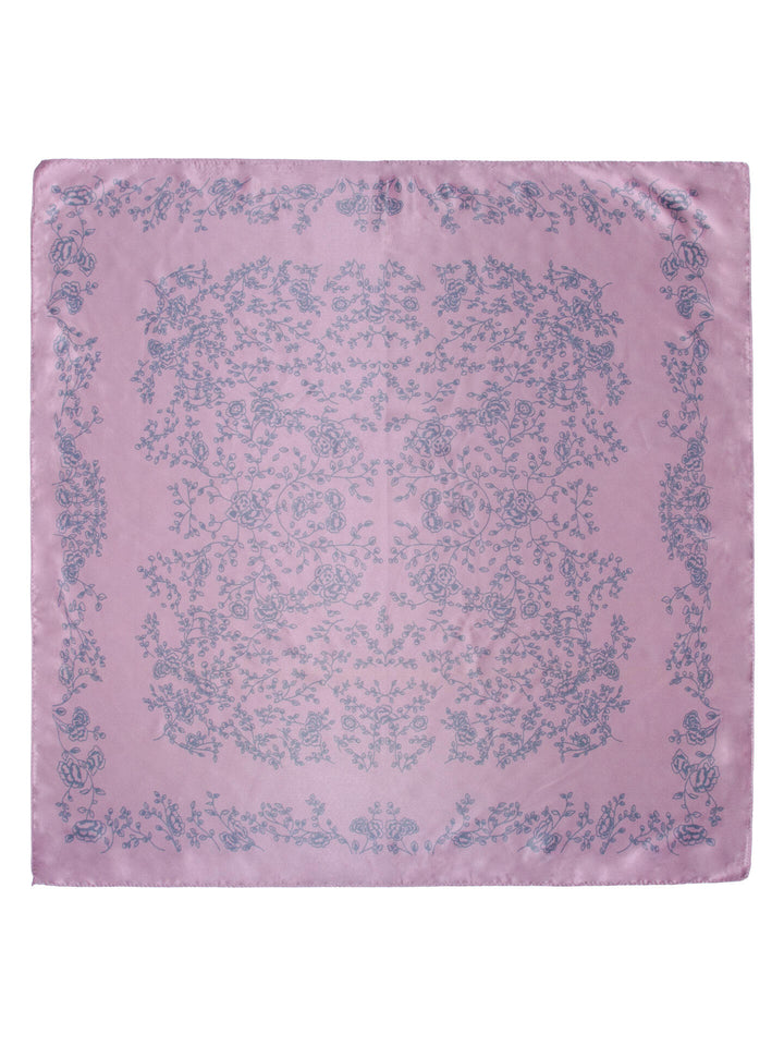 Skjerf m/grener 70x70  Rosa