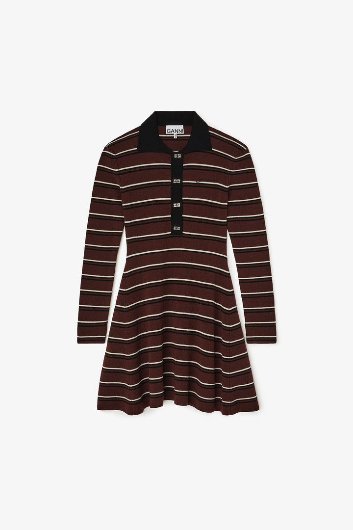 Mini Ribbed Merino Dress  Multicolor