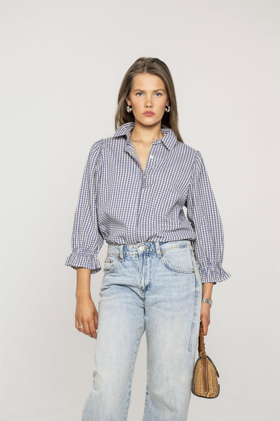 Amy Blouse Misty Blue  Misty Blue
