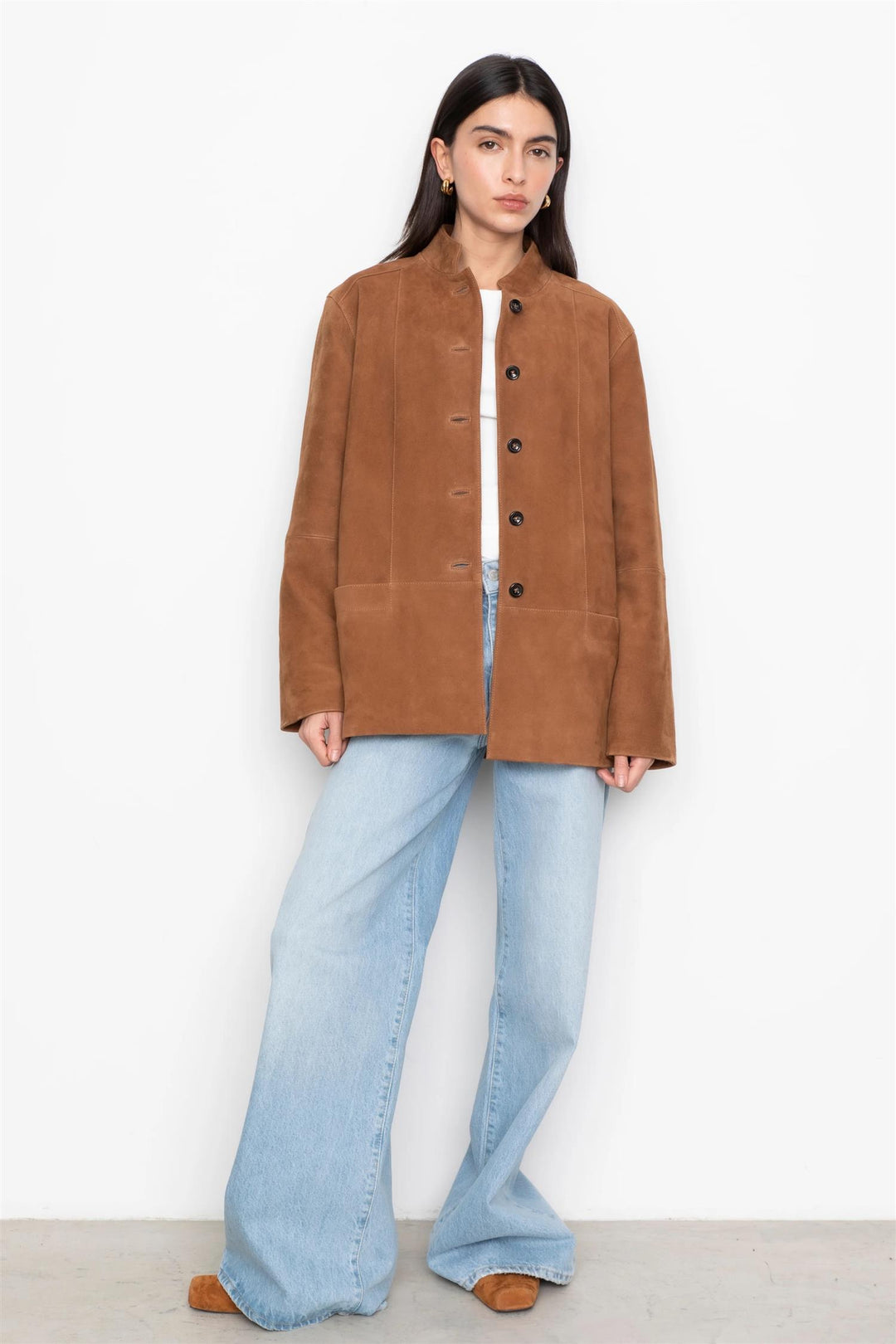 Lauren Leather Jacket  Camel Suede