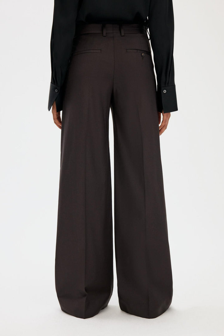 harlow wool trousers  Dark Chocolate