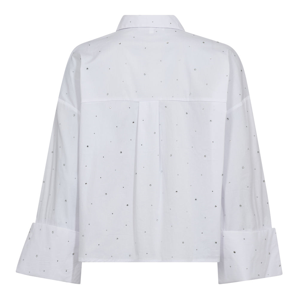 LeniCc Wide Stone Shirt  White