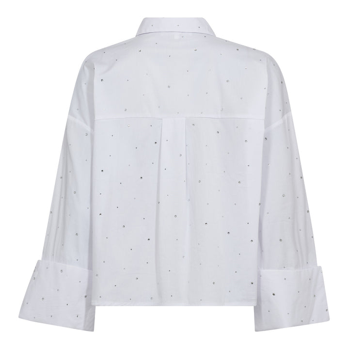 LeniCc Wide Stone Shirt  White