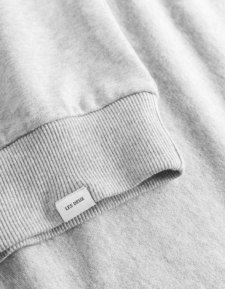 Charles Sweatshirt  Light Grey Melange/White