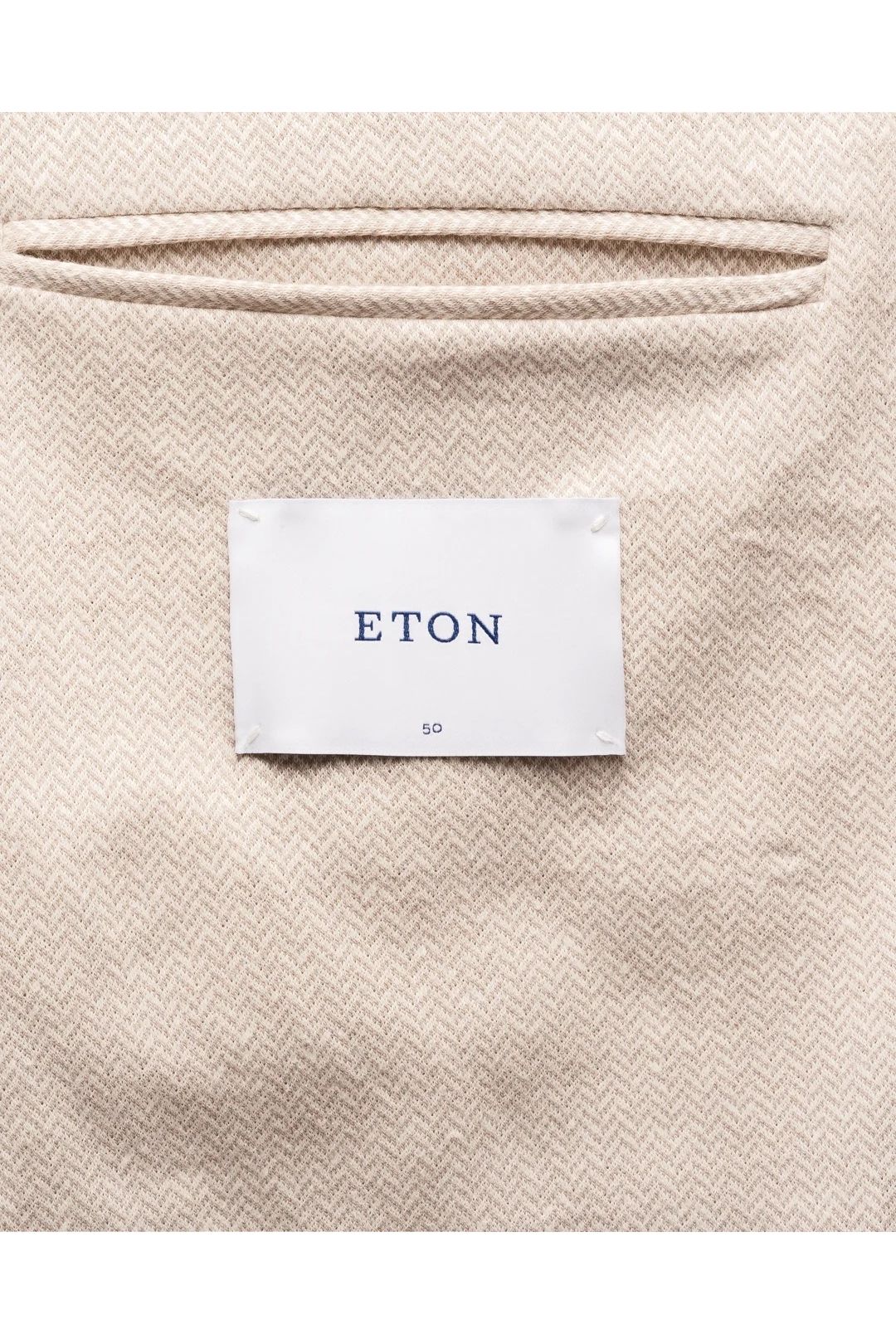 Herringbone Linen Jersey Soft Jacket  Beige