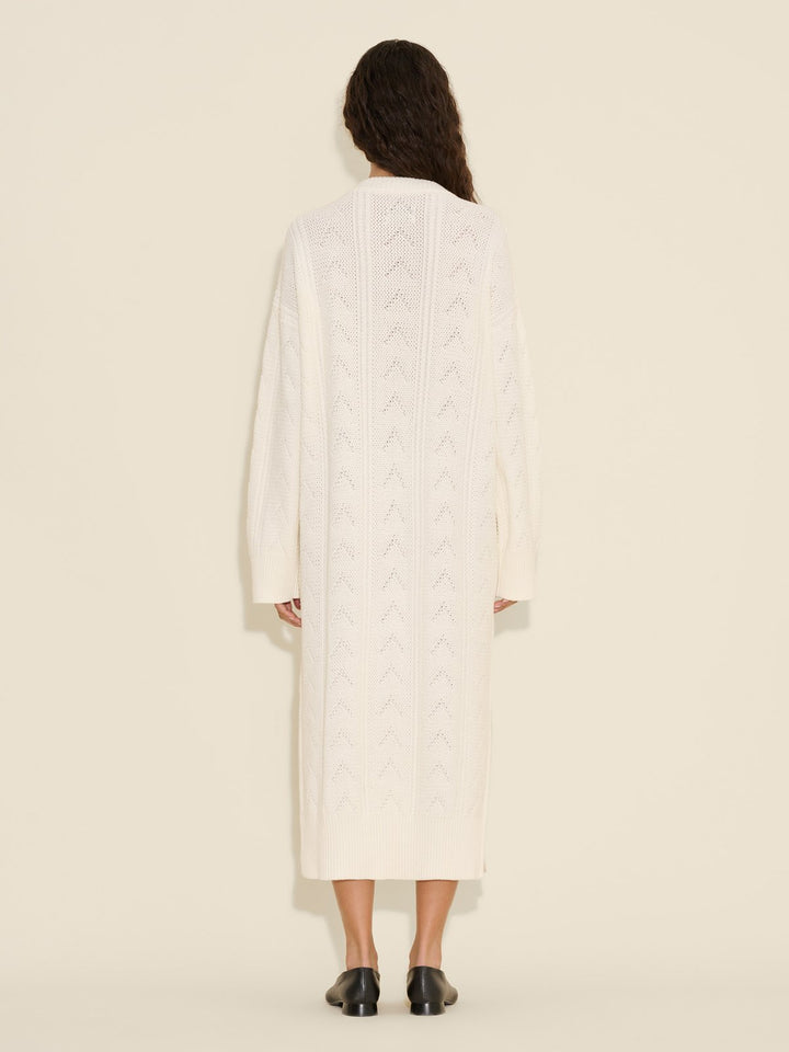 Serena Knit Dress  White