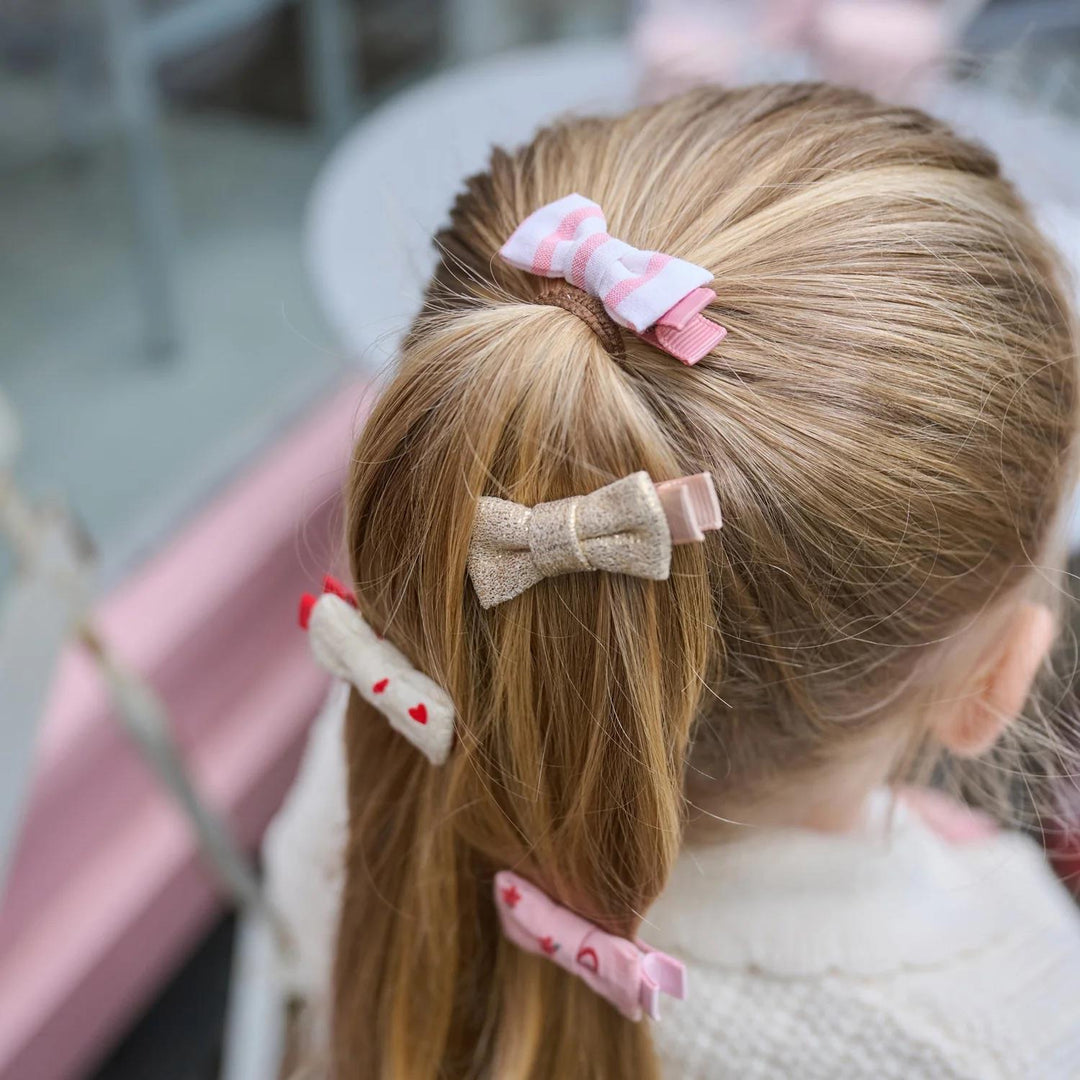 CUTSEY MINI BOW CLIP SET  Pink