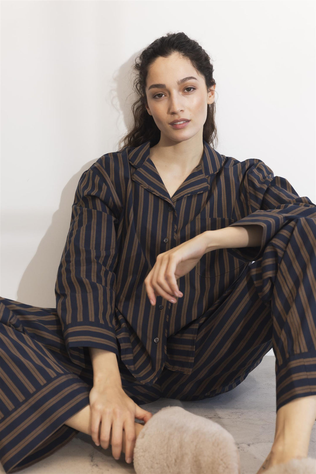 Soire Pyjamas Set Navy Stripe