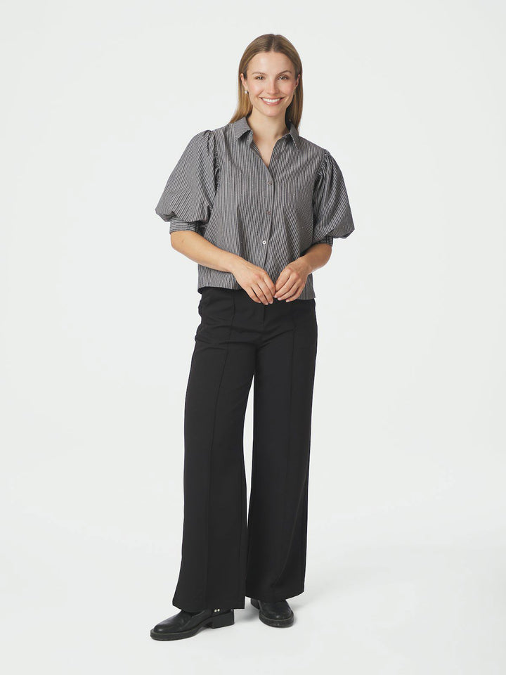 Etta Stripe B Shirt  Dark Grey