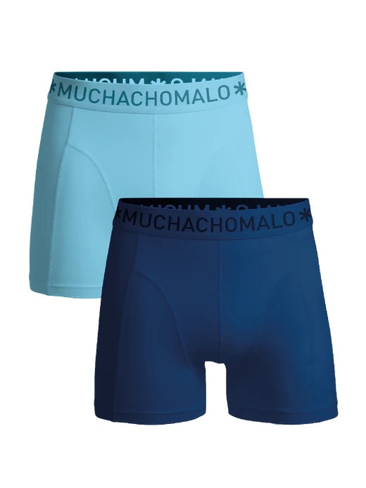 1010 Solid boxer 2pk 677  Blue/Light Blue