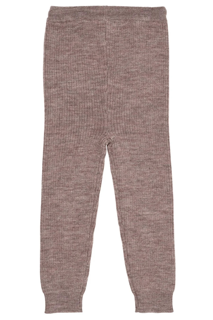 MERINO CLASSIC RIB LEGGINGS W. DRAWSTRINGS  Natural Melange