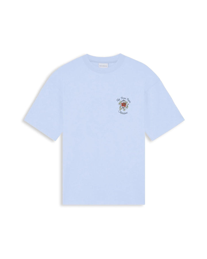 T-shirt slogan rose  Light Blue