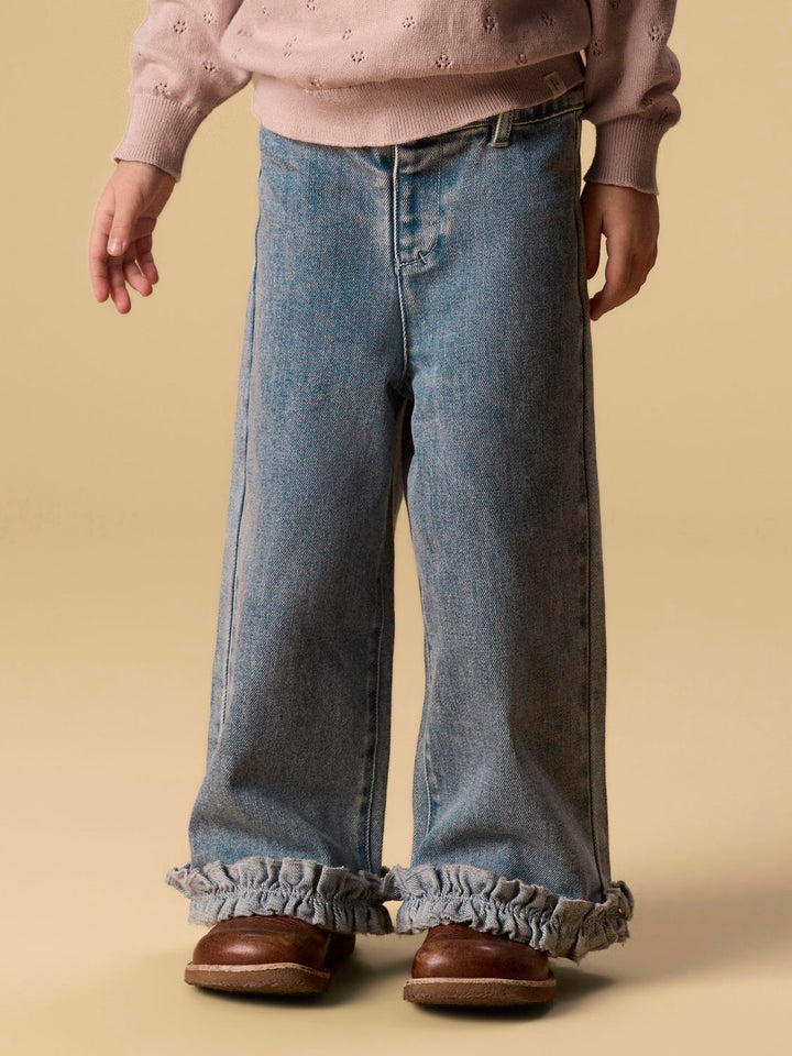 Damla Wide Ancel Jeans  Mellomblå