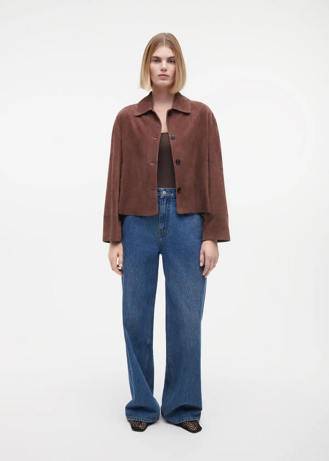 Elaine Goat Suede  Marrone