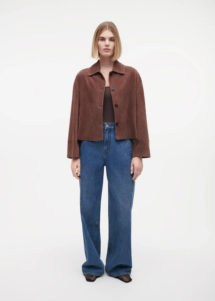 Elaine Goat Suede  Marrone