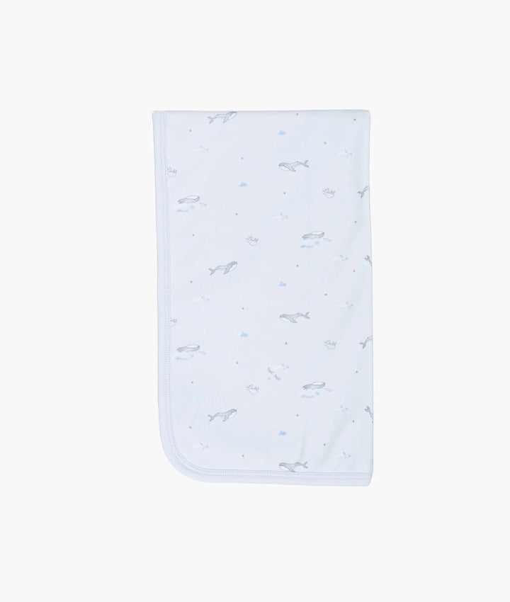 Whales Blanket Blue