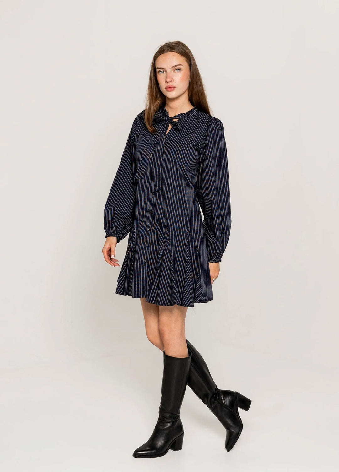 Vivienne Dress Pinstripe  Pinstripe