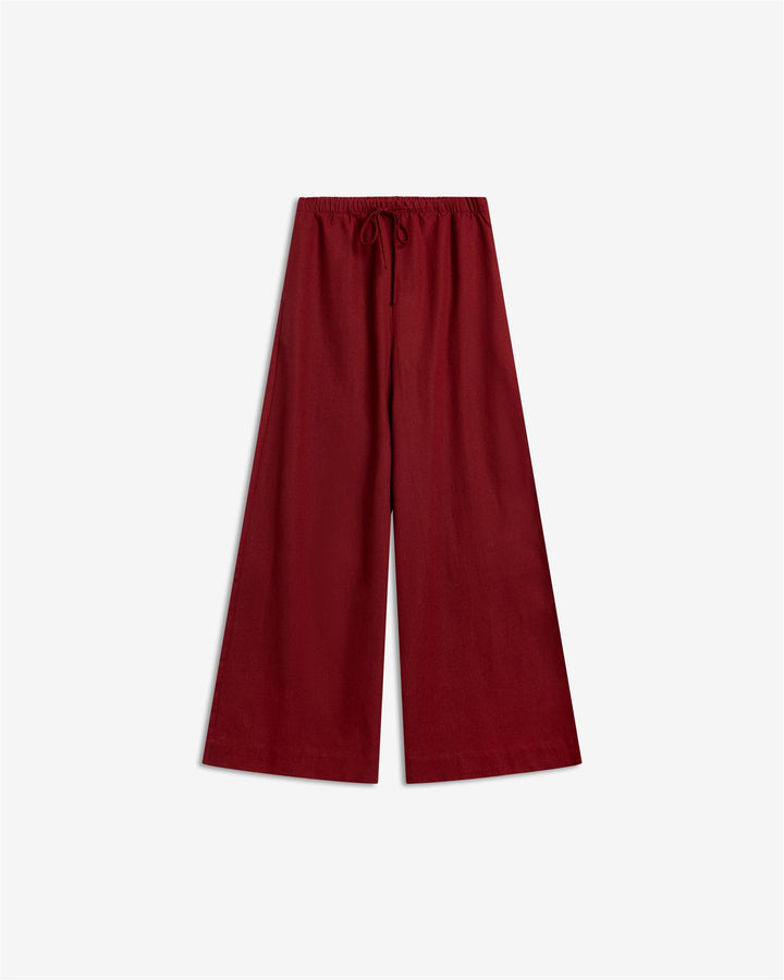 Tide Linen Pants  Rust Red