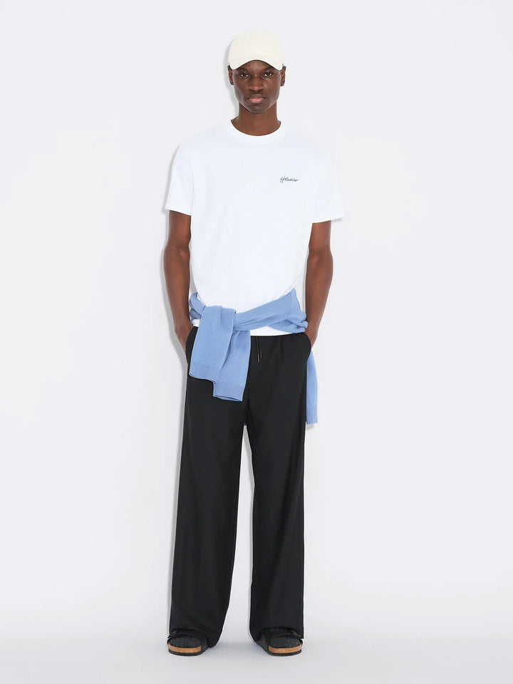 Tucker Embroidery Tee  White