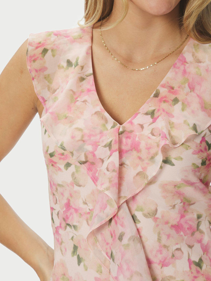Zella Chiffon Print Dress  Dusty Pink